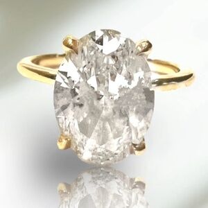 2.57 oval diamond engagement ring. VS1